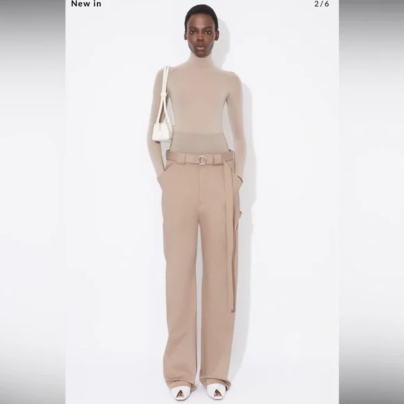 Alaia Cargo pants Stretch Cotton Garbadine Tan FR40 US8 NWT - Picture 3 of 7